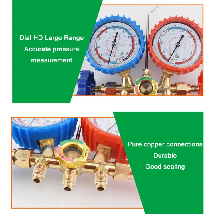 Car Air Conditioning Refrigeration Fluoridation Double Meter Valve(B) - Image 3