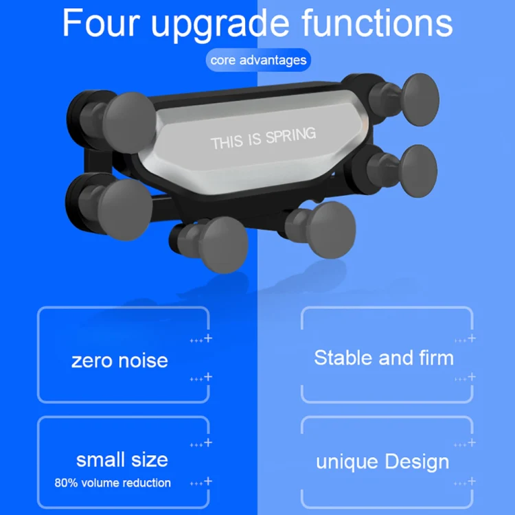 Car Air Outlet Six-claw Gravity Mobile Phone Holder Bracket (Black) - Image 14