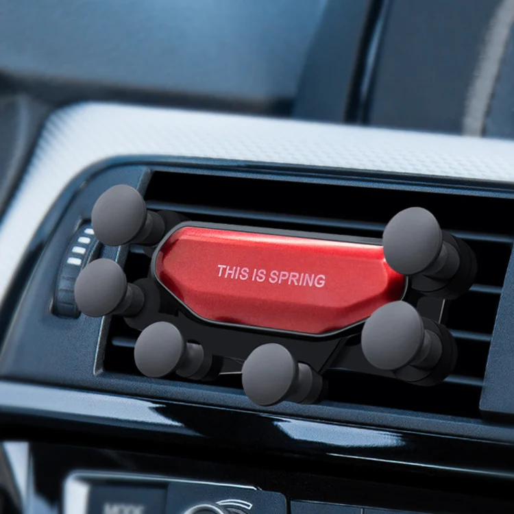 Car Air Outlet Six-claw Gravity Mobile Phone Holder Bracket (Red) - Image 16