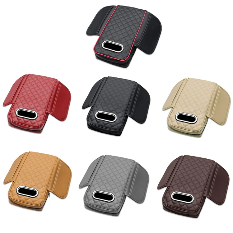 Car Armrest Box Booster Pad Widened Interior Tissue Box, Color: Brown - Image 2