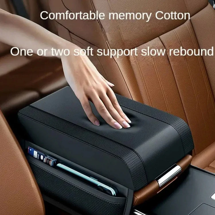 Car Armrest Box Heightening Pad Memory Foam Elbow Support(Black) - Image 4