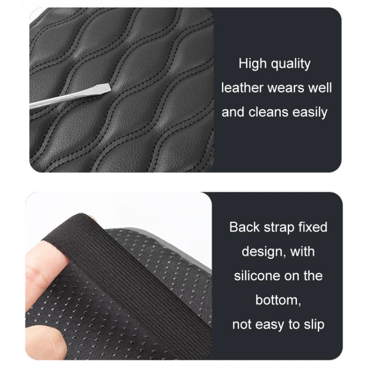 Car Armrest Box Leather Storage Heightening Pad(Red) - Image 4