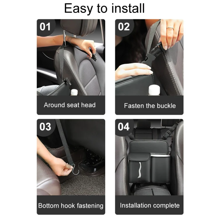 Car Armrest Box Storage Bag Auto Interior Multi-Functional Shelf, Style: With Built-In Bucket - Image 7