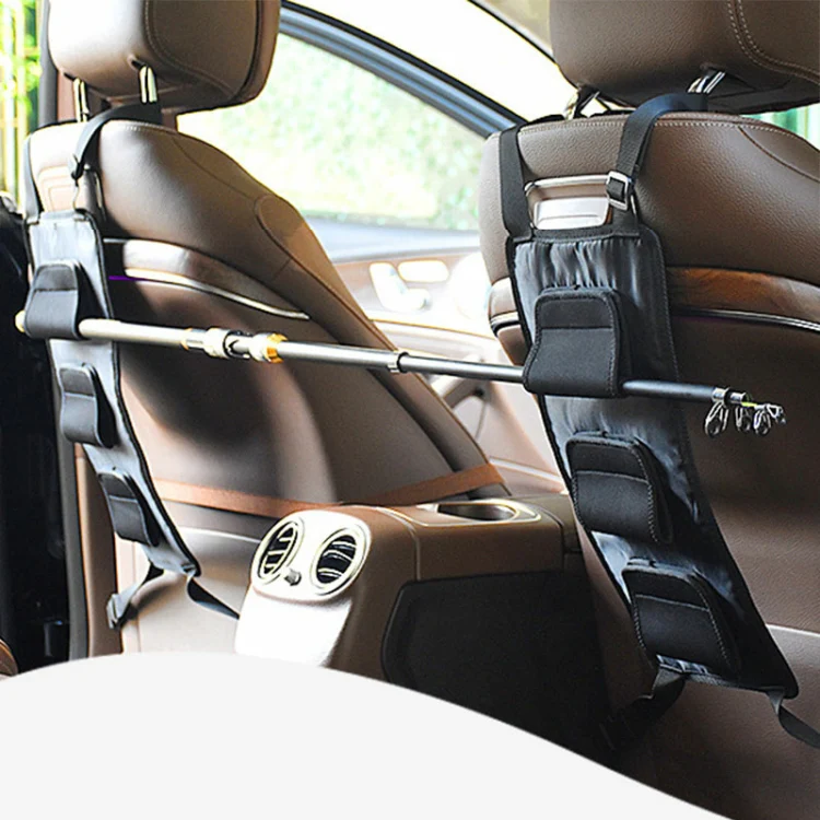 Car Back Seat Fishing Rod Strap Fixed Storage Bag(Black) - Image 5