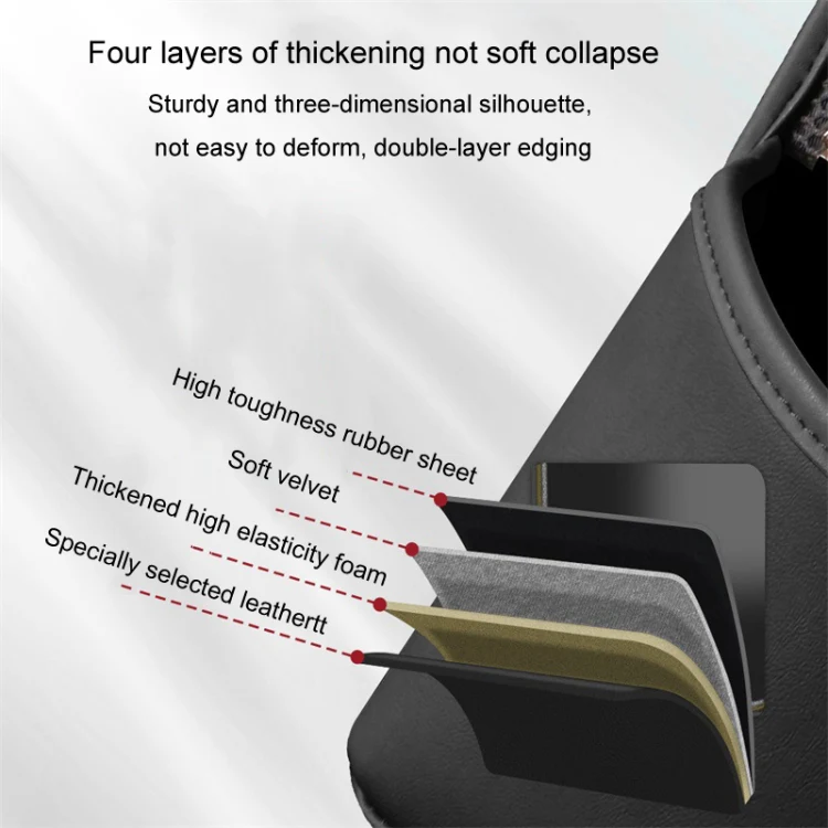 Car Between Seats Organizer Multifunctional Storage Bag Front And Back Dual Usage Tissue Box(Brown) - Image 5