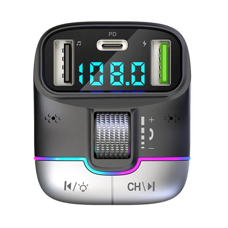 Car Bluetooth MP3 Player Fast Charging Charger(Black) - Image 2