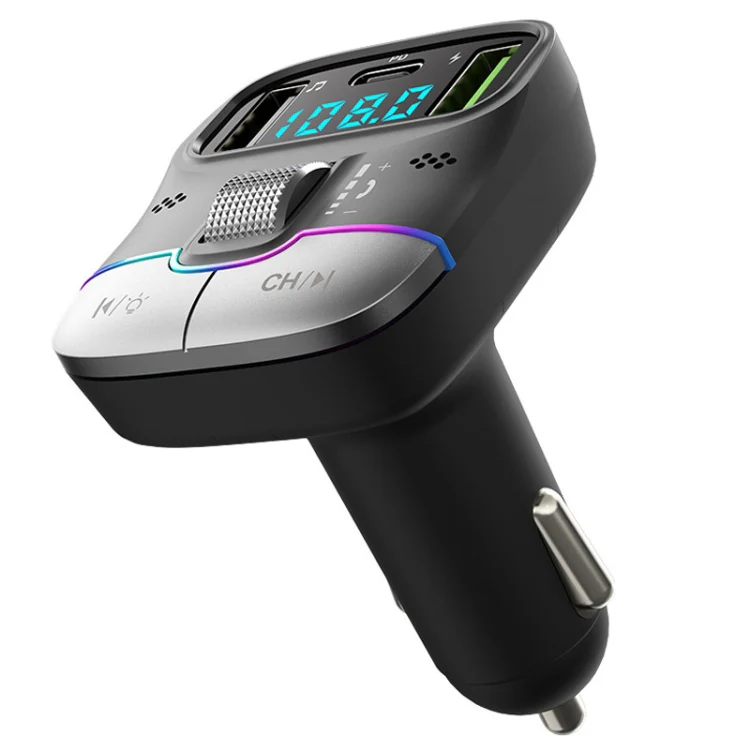 Car Bluetooth MP3 Player Fast Charging Charger(Black) - Image 3