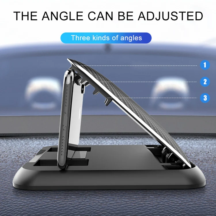 Car Carbon Fiber Texture Silicon Mobile Phone Holder for 3.5-6.8 inches Cellphone - Image 8
