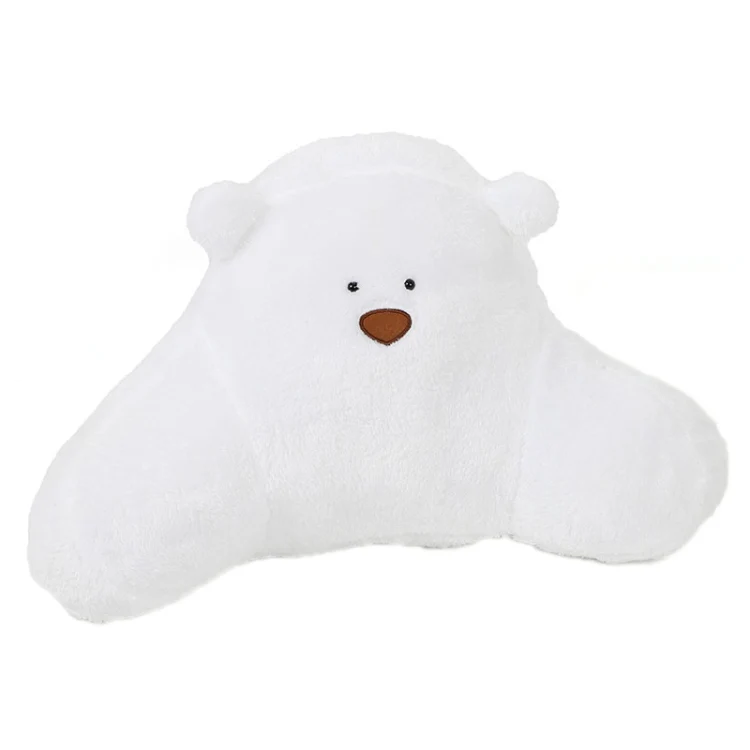 Car Cartoon Bear Plush Seat Upholstery Pillow, Color: Lumbar Pillow White - Image 2