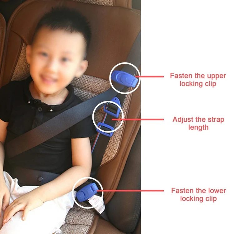 Car Child Seat Safety Belt Adjustment Anti-collision Limit Fixer(Red) - Image 3