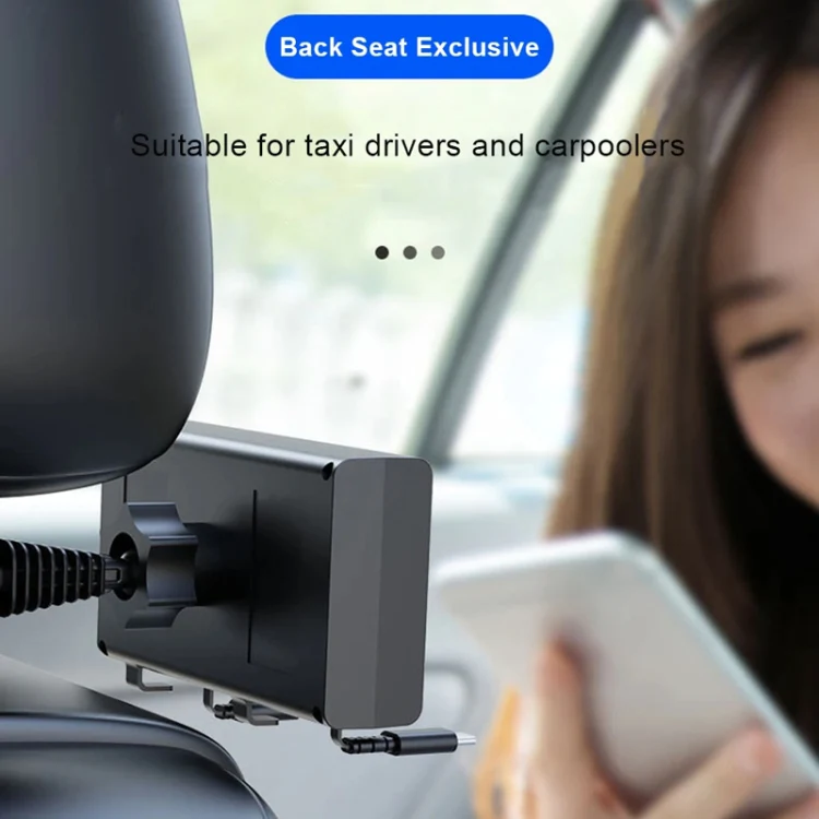 Car Cigarette Lighter Rear Seat Retractable Dual-Wire Charger(Black) - Image 9