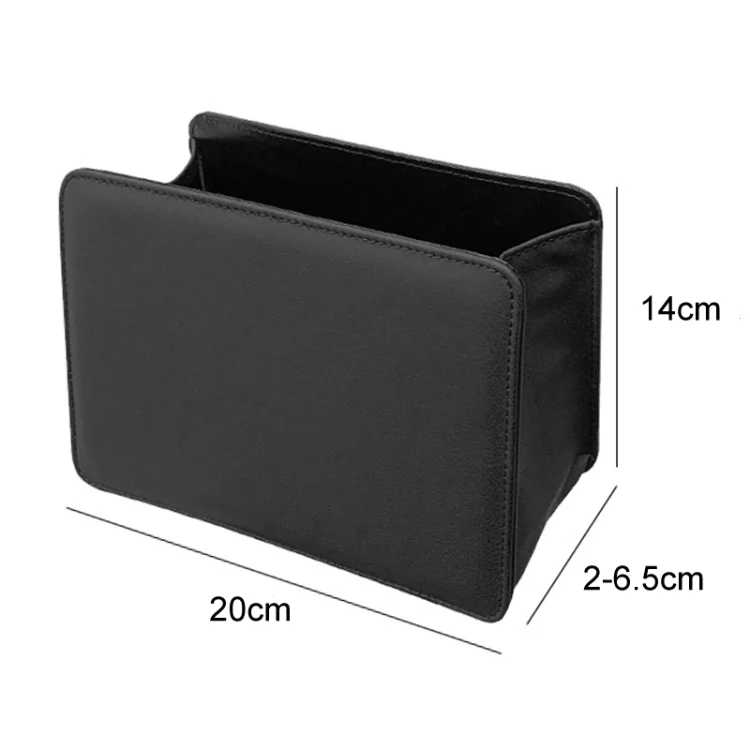 Car Folding Trash Can Multifunctional Seatback Hanging Storage Box(Beige) - Image 3