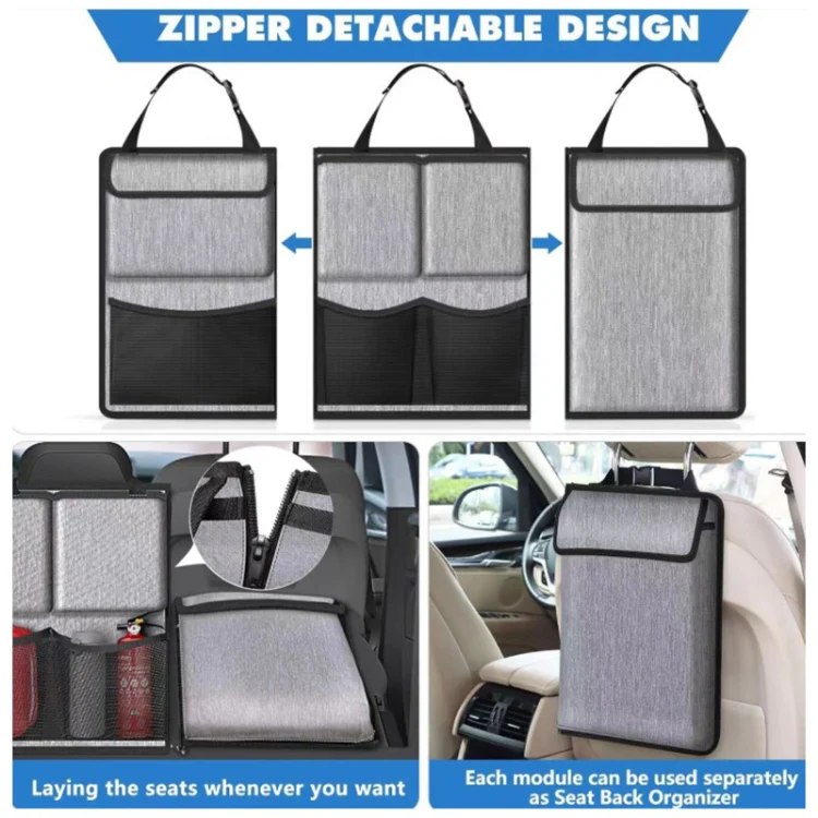Car Hanging Back Seat Trunk Storage Bag Trunk Oxford Cloth Hanging Bag (Black) - Image 2