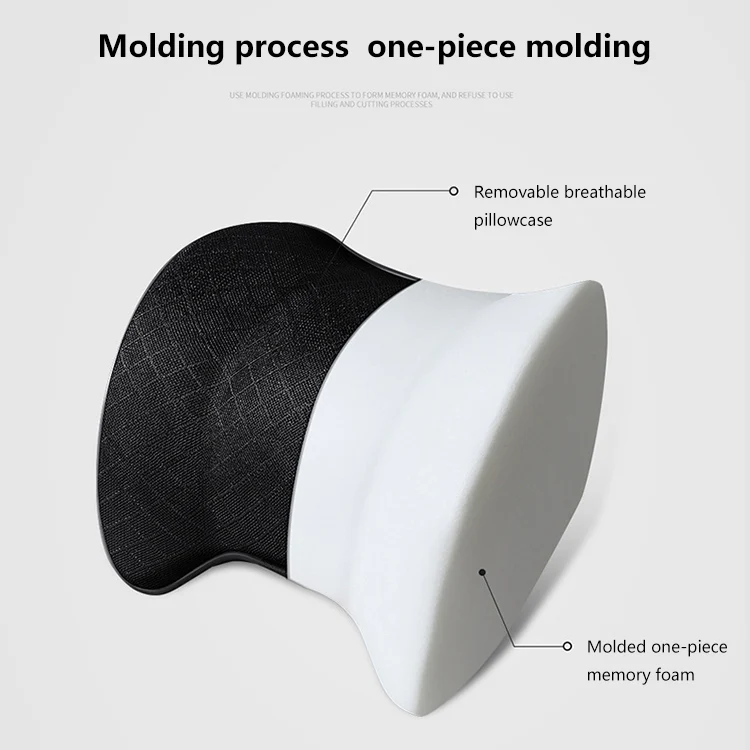 Car Headrest Cushion Car Seat Pillows Neck Protectors Memory Cotton Pillow(Coffee) - Image 2
