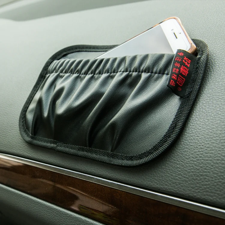Car Instrument Console Adhesive Net Pocket Storage Hanging Bag, Color: H264 Gray Large - Image 3