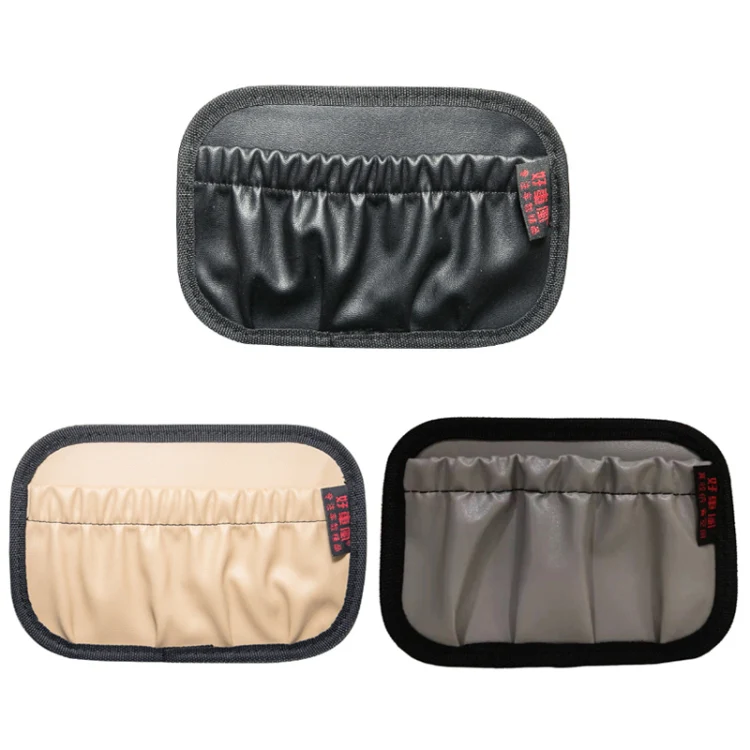 Car Instrument Console Adhesive Net Pocket Storage Hanging Bag, Color: H265 Gray Small - Image 2