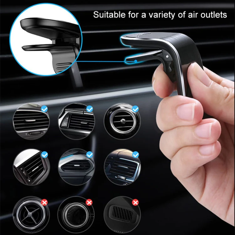Car Metal Magnetic Air Outlet Mobile Phone Holder Bracket(Gold) - Image 7
