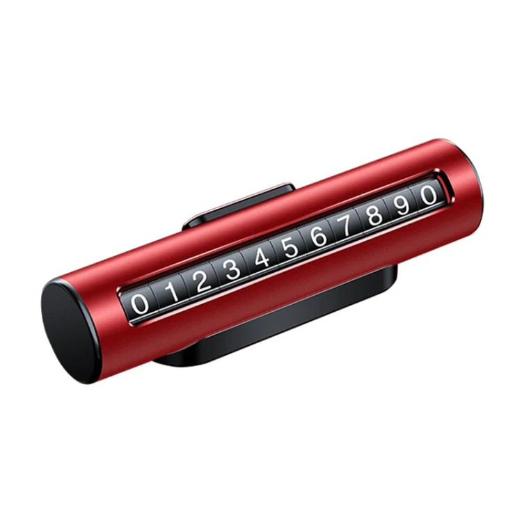 Car Metal Roller Creative Temporary Parking Card Parking Number Card (Red) - Image 2