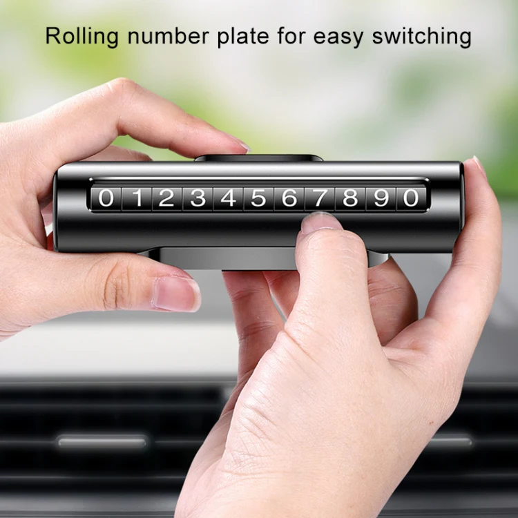 Car Metal Roller Creative Temporary Parking Card Parking Number Card (Red) - Image 8