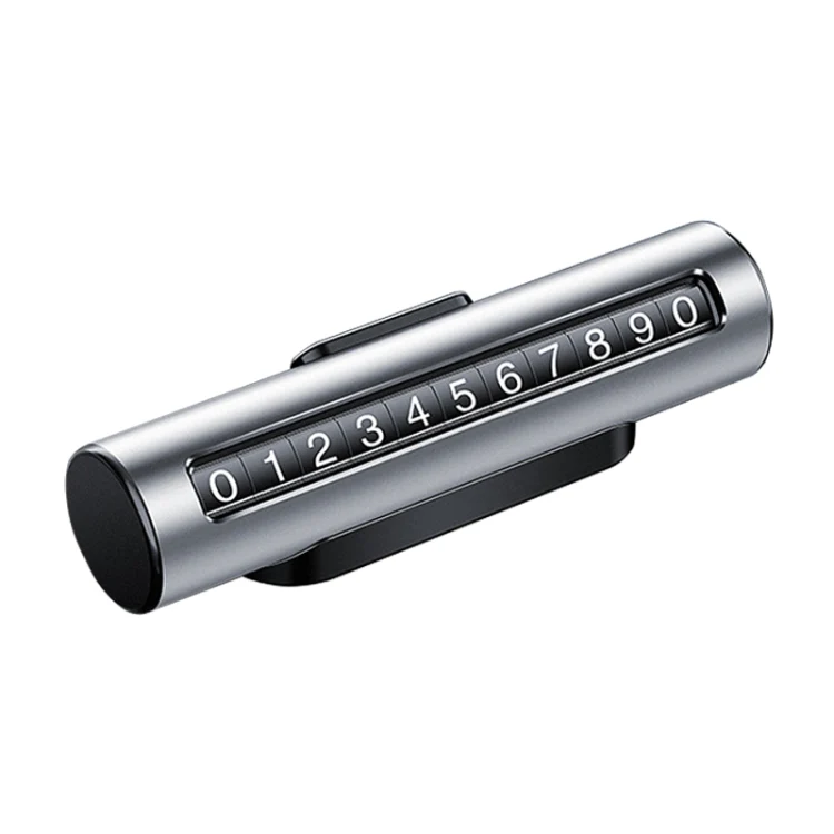 Car Metal Roller Creative Temporary Parking Card Parking Number Card (Silver) - Image 2
