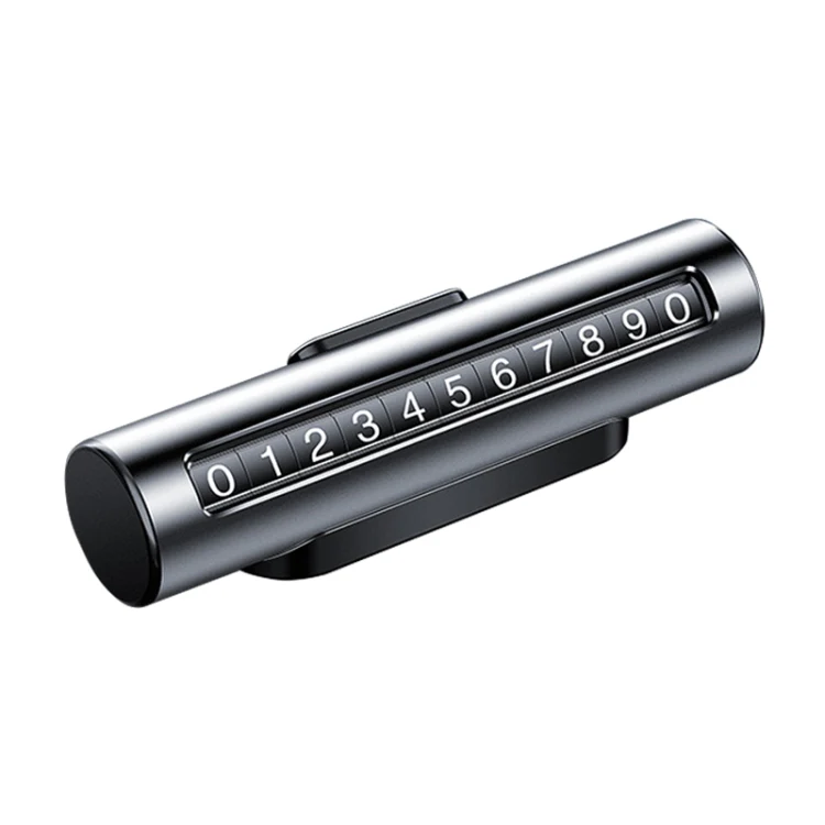Car Metal Roller Creative Temporary Parking Card Parking Number Card (Silver Grey) - Image 2