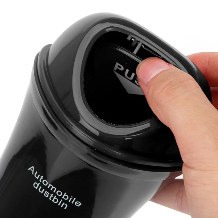 Car Mini Trash Can Multifunctional Interior Storage Box(Black) - Image 3