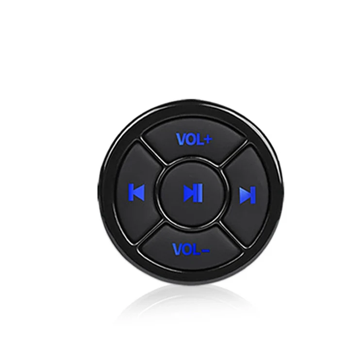Car Mobile Phone Remote Control Bluetooth Wireless Multimedia Button Remote Control Music Playback Selfie, Colour: Black - Image 2