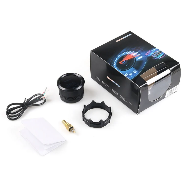 Car Modified 12V Universal 52mm Blue Light Digital Display Meter, Style:Oil Temperature Gauge - Image 5