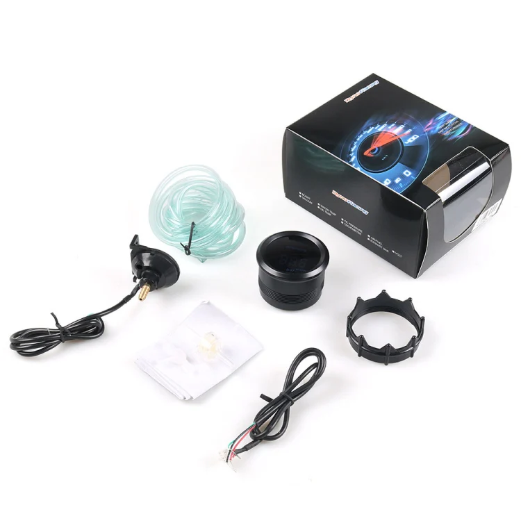 Car Modified 12V Universal 52mm Blue Light Digital Display Meter, Style:Turbo Boost Gauge BAR - Image 5