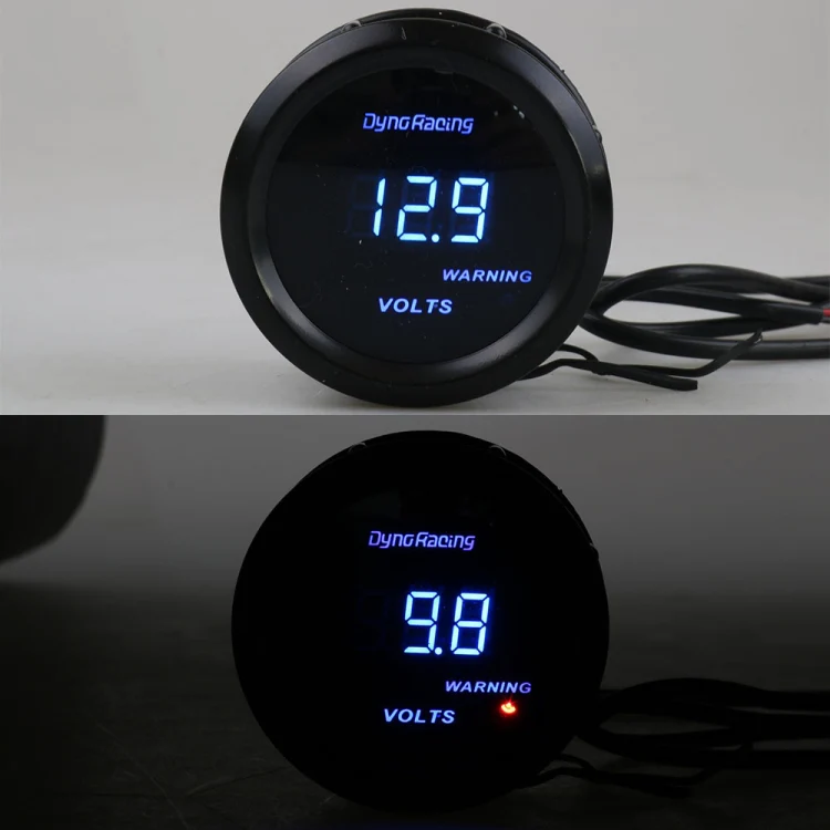 Car Modified 12V Universal 52mm Blue Light Digital Display Meter, Style:Voltmeter - Image 2