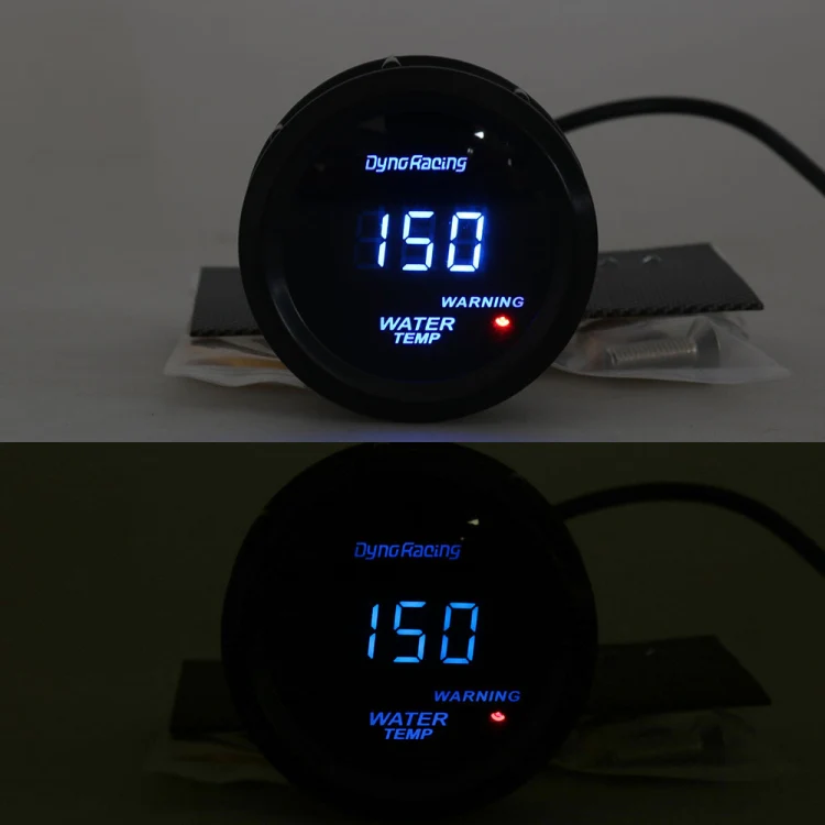 Car Modified 12V Universal 52mm Blue Light Digital Display Meter, Style:Water Temperature Gauge - Image 2