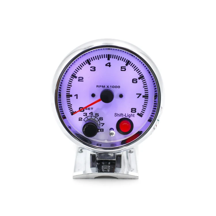 Car Modified 7 Background Lights Tachometer 0-8000RPM for 4/6/8 Cylinder Engines - Image 2