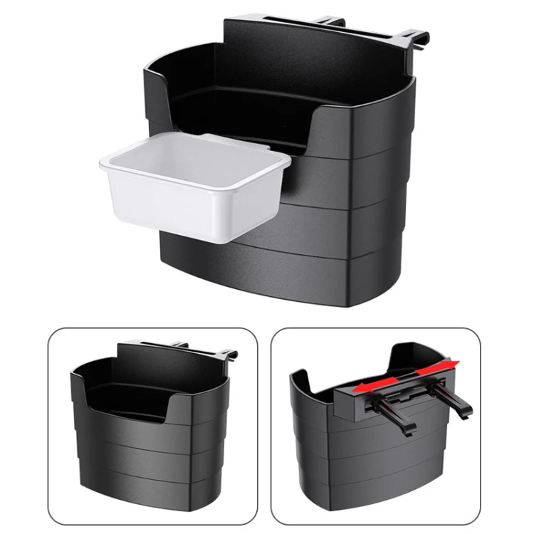 Car-Mounted French Fries Cup Holder Storage Box Multifunctional Trash Can, Model: SD-1019 - Image 2