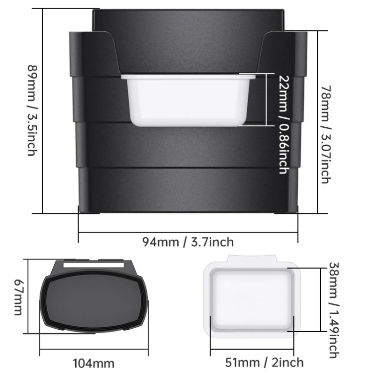 Car-Mounted French Fries Cup Holder Storage Box Multifunctional Trash Can, Model: SD-1019B With Seasoning Box - Image 3