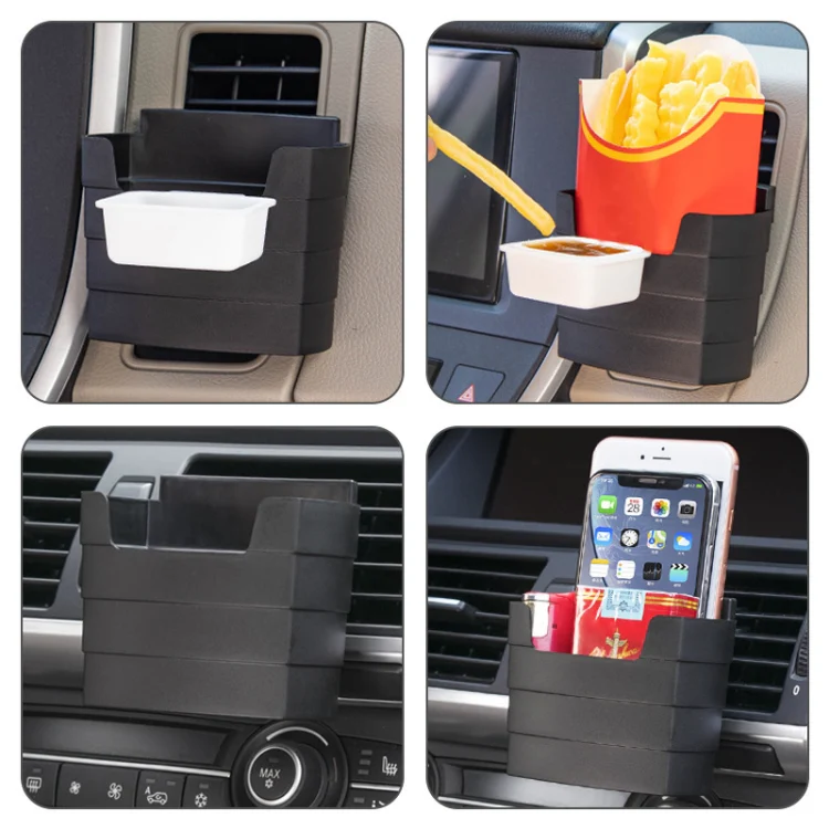 Car-Mounted French Fries Cup Holder Storage Box Multifunctional Trash Can, Model: SD-1019B With Seasoning Box - Image 7