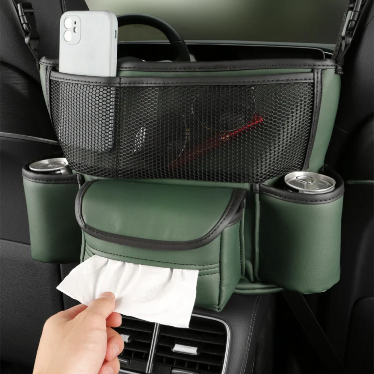 Car Multifunctional Armrest Box Storage Bag Car Interior Supplies(Green) - Image 2