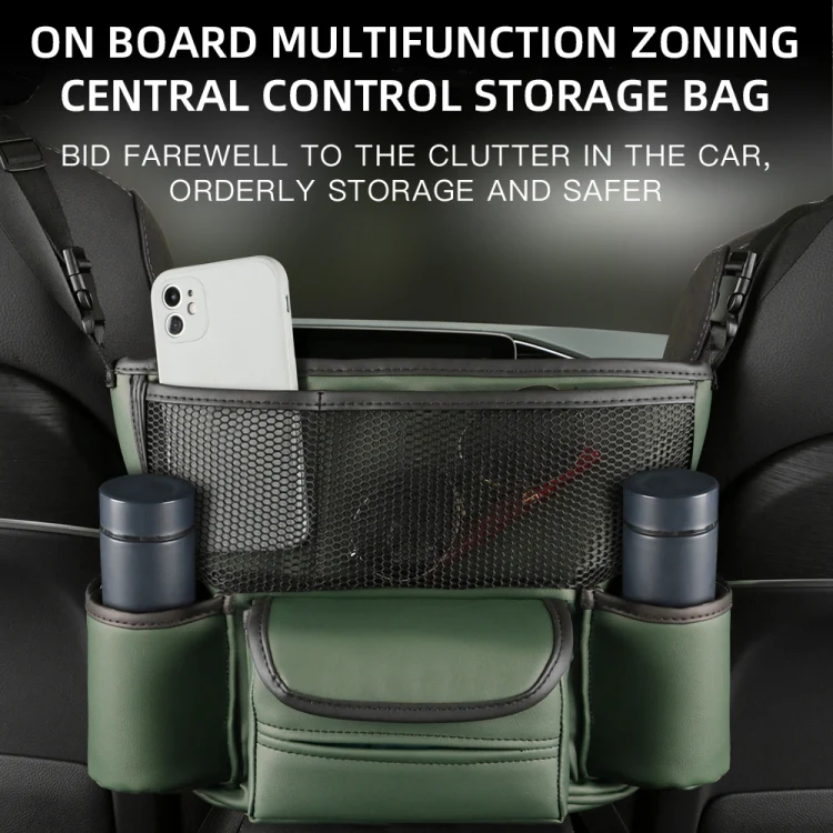 Car Multifunctional Armrest Box Storage Bag Car Interior Supplies(Green) - Image 5