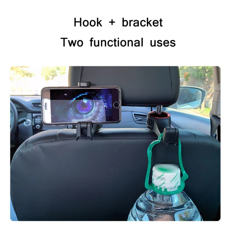 Car Multifunctional Rear Headrest Mobile Phone Hook(Second Generation Blue) - Image 4