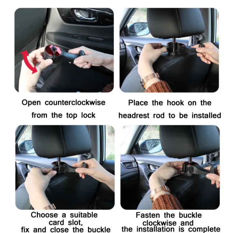 Car Multifunctional Rear Headrest Mobile Phone Hook(Second Generation Blue) - Image 6