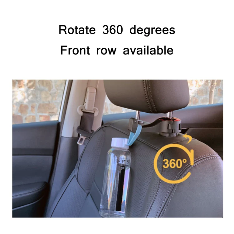 Car Multifunctional Rear Headrest Mobile Phone Hook(Second Generation Silver) - Image 5
