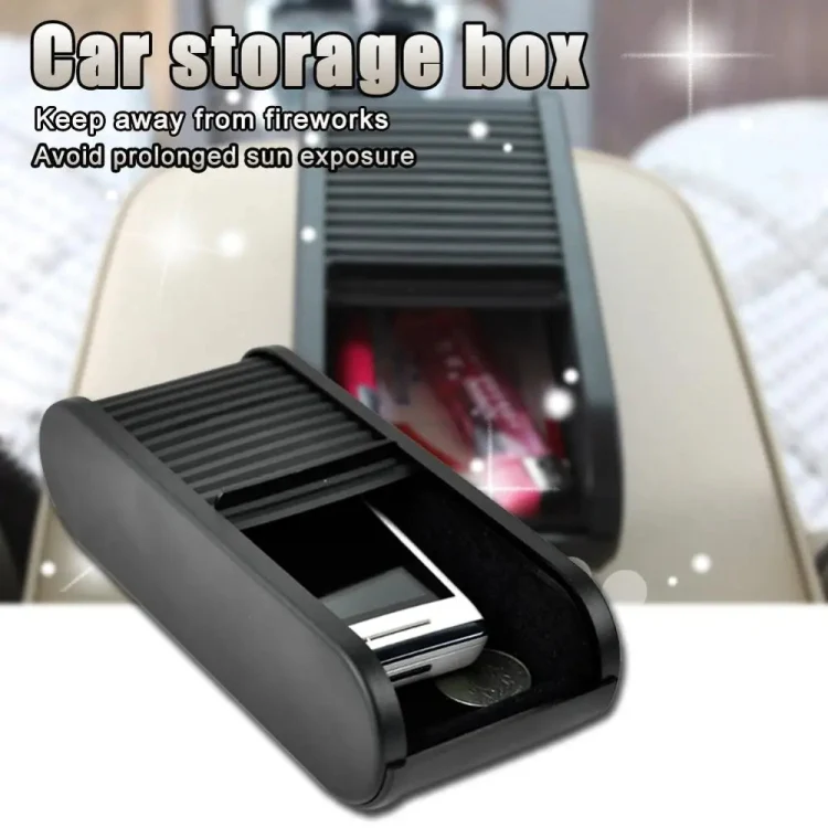 Car Multifunctional Telescopic Pull-out Storage Box(Black) - Image 6