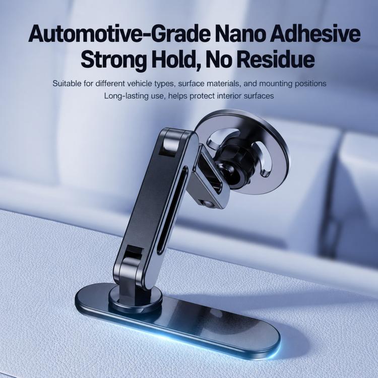 Car Phone Mount with Elongated Base Double-Jointed Holder for Curved Dashboard Solid Magnetic Head - Image 7