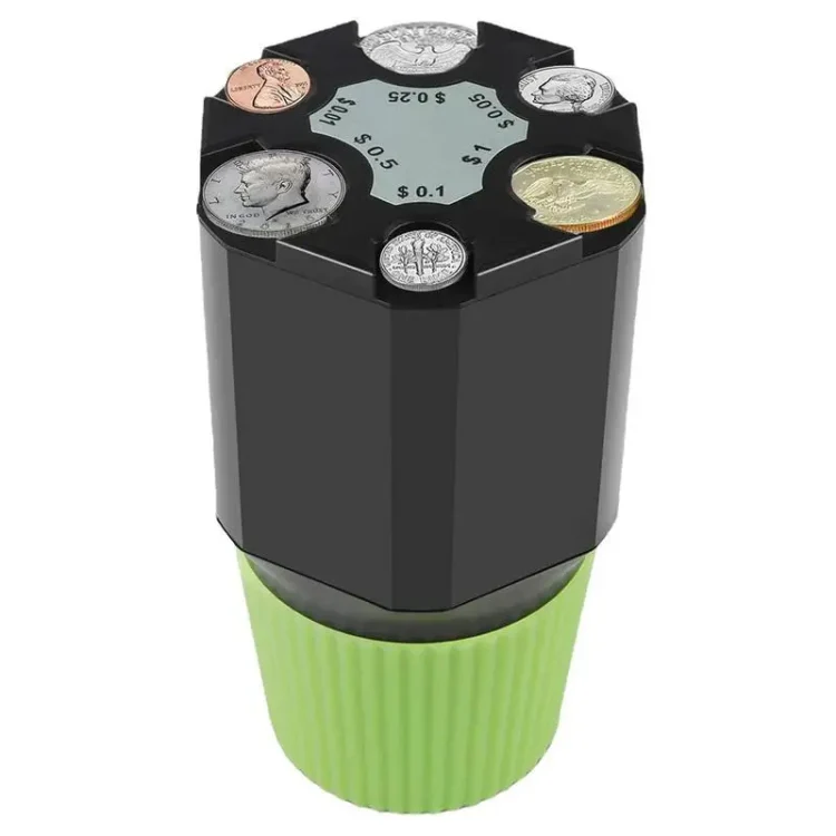 Car Piggy Bank Dollar Coins Desktop Storage Counting Box - Image 2