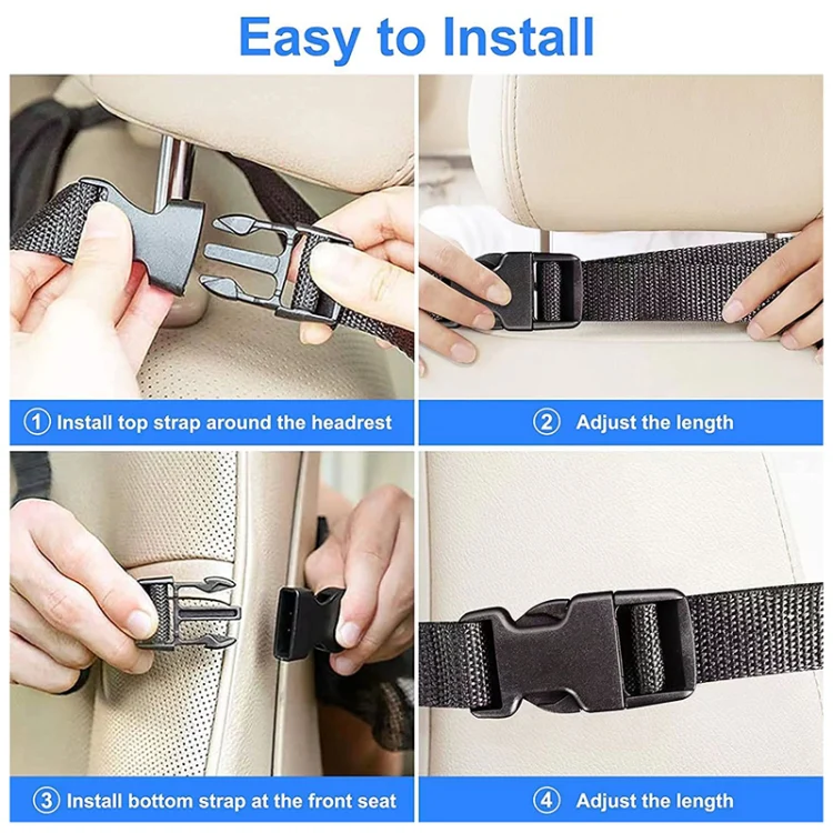 Car Rear Seat Oxford Cloth Storage Bag Car Seat Back Anti-kick Pad - Image 5