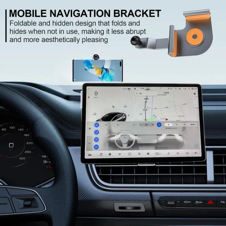 Car Screen Phone Holder Base For Tesla Model 3 And Other Models, Model: Base + Magnetic Stand - Image 5