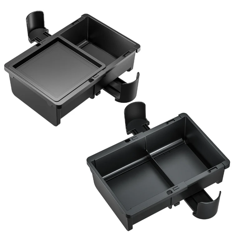 Car Seat Armrest Storage Box Adjustable Tissue Box(Black) - Image 2