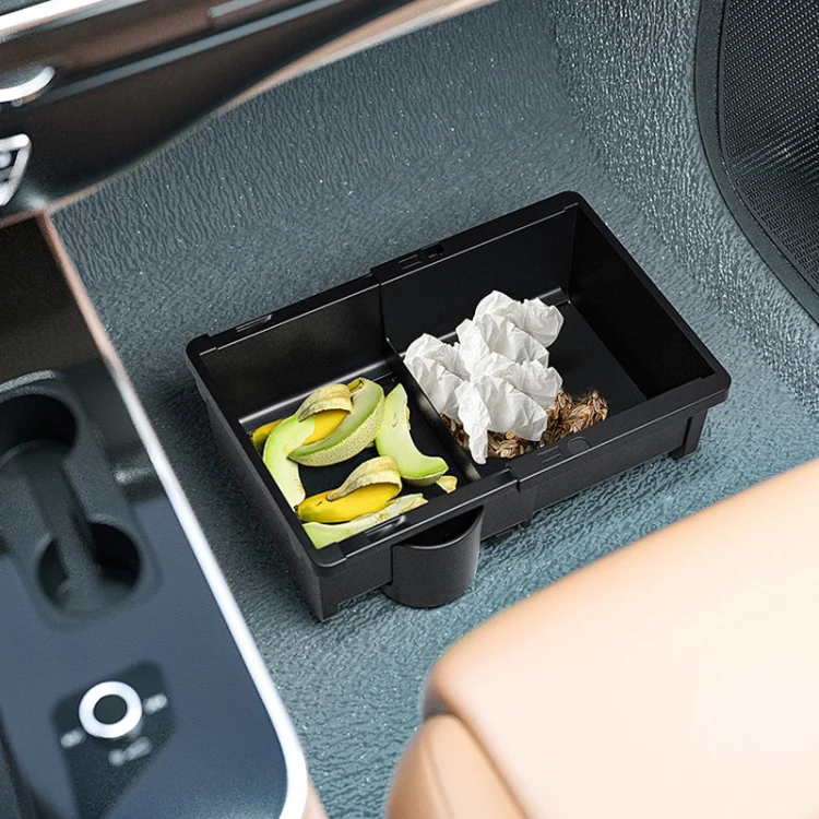 Car Seat Armrest Storage Box Adjustable Tissue Box(Black) - Image 6
