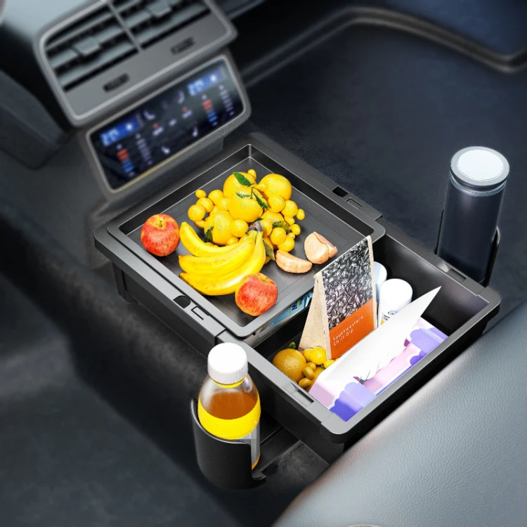 Car Seat Armrest Storage Box Adjustable Tissue Box(Black) - Image 7