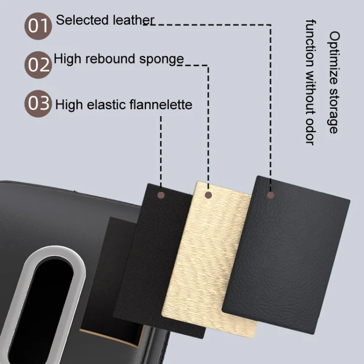 Car Seat Armrest Tissue Box Sun Visor Seat Back Hanging Paper Bag(Brown) - Image 6