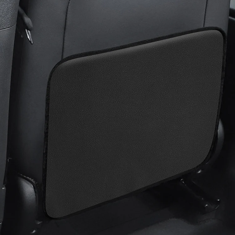 Car Seat Back Children Anti-kick Pad Back Rear Anti-dirty Universal Leather Protection Pad Storage Bag Half Pack Version (Black)
